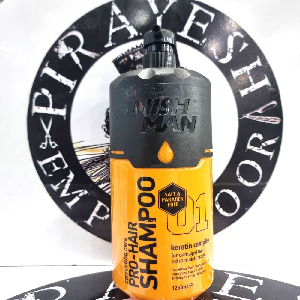 شامپو مو نیش من مدل Prof Keratin Komplek حجم 1250 میلی لیتر