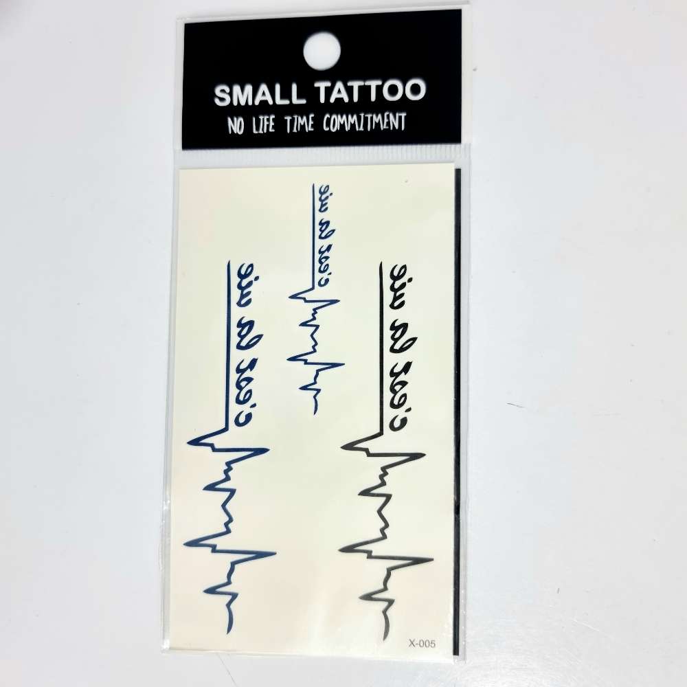 چاپ تاتو (TATTOOS) سایز 10×6 طرح ضربان قلب