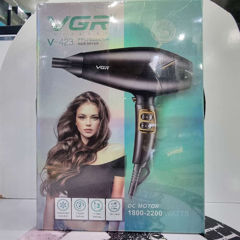 سشوار وی‌جی‌آر مدل V-423 با باد سرد و کابل ۳ متری